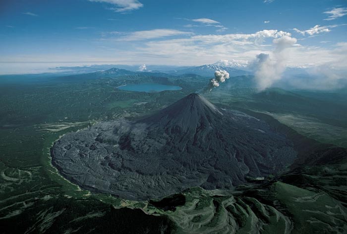 Karymsky volcano in Kamchatka, Russia