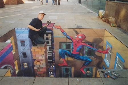 Amazing-3D-Sidewalk-Art-spiderman
