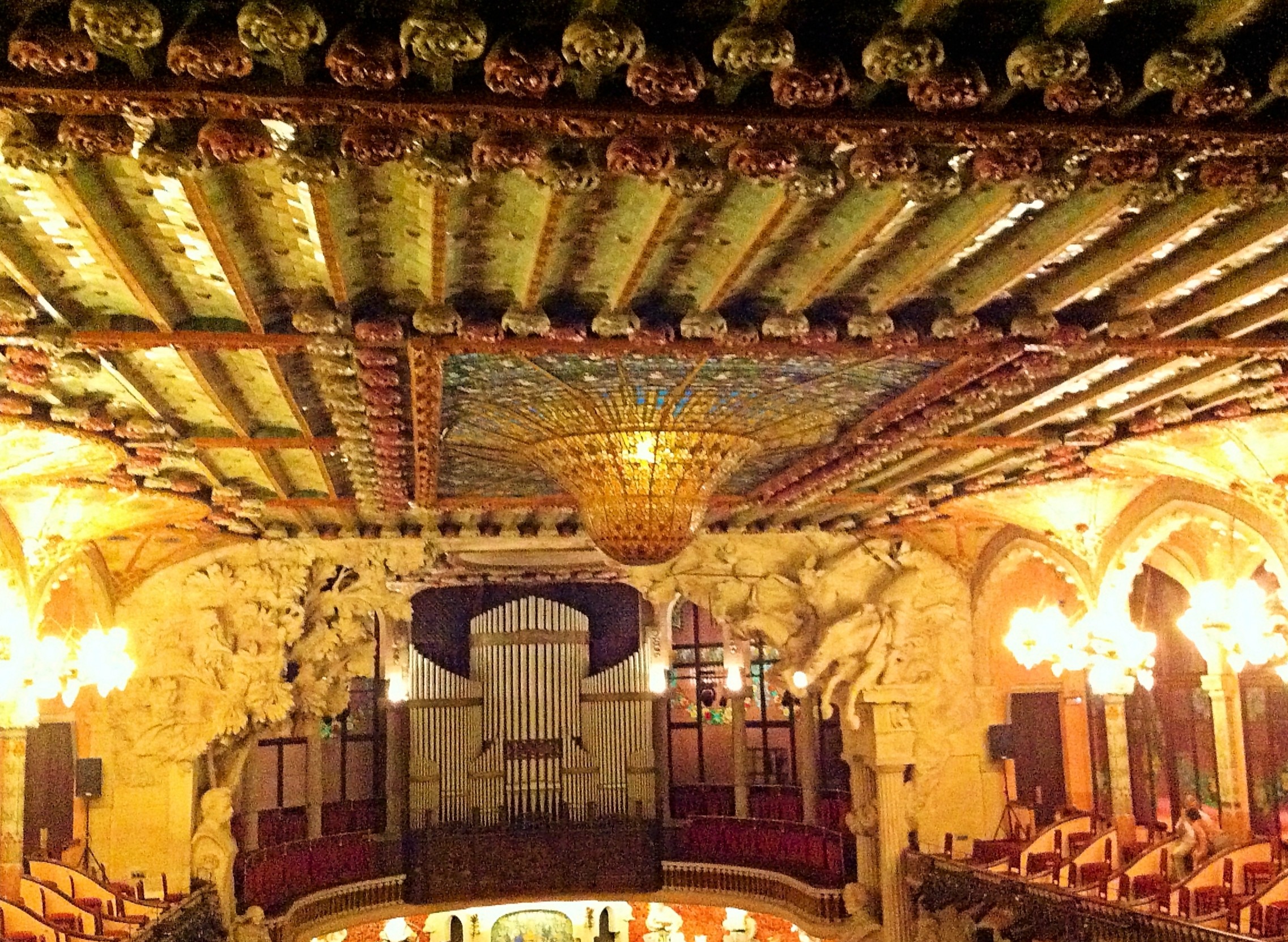 Inside the Palau de la Musica Catalana